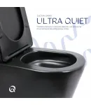 Унітаз підлоговий Scorpio Ultra Quiet 660x360x855 мм, Matt Black, з сидінням Slim Duroplast/ Soft-close/ Quick — фото 5