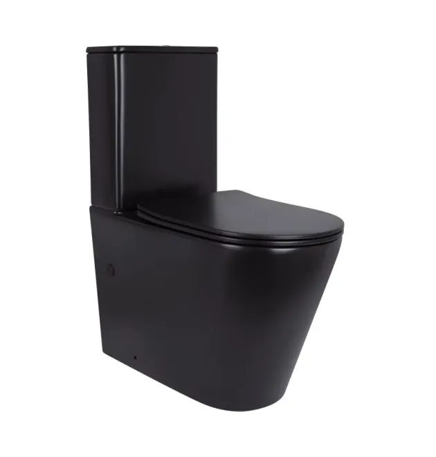 Унітаз підлоговий Scorpio Ultra Quiet 660x360x855 мм, Matt Black, з сидінням Slim Duroplast/ Soft-close/ Quick Release
