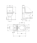 Унітаз підлоговий Scorpio Ultra Quiet 660×360×865 мм, White, з сидінням Slim Duroplast/ Soft-close/ Quick Release — фото 2
