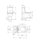 Унітаз підлоговий Swan Eco Ultra Quiet 640x360x835 мм, White, з сидінням Slim Duroplast/ Soft-close/ Quick Release — фото 2