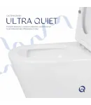 Унітаз підлоговий Swan Ultra Quiet 640x360x835 мм, White, з сидінням Slim Duroplast/ Soft-close/ Quick Release — фото 5