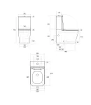 Унітаз підлоговий Tern Ultra Quiet 610×360×835 мм, White, з сидінням Slim Duroplast/ Soft-close/ Quick Release — фото 2