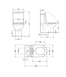 Унітаз підлоговий Virgo Ultra Quiet 660x360x855 мм, White, з сидінням Slim Duroplast/ Soft-close/ Quick Release — фото 2