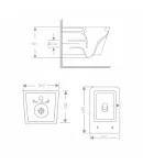 Унітаз підвісний Crow Rimless 485х340х330 мм, White, з сидінням Slim Duroplast/ Soft-close/ Quick Release — фото 2