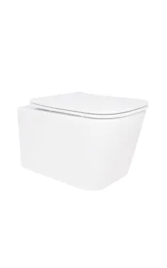 Qtap Crow Унитаз подвесной Rimless 485х340х330 мм, White, с сиденьем Slim Duroplast/ Soft-close/ Quick Release QT05335171RW