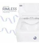 Унітаз підвісний Crow Rimless 520х360х290 мм, White, з сидінням Slim Duroplast/ Soft-close/ Quick Release — фото 5