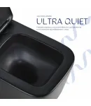 Унітаз підвісний Crow Ultra Quiet 485×340×290 мм, Matt Black, з сидінням Slim Duroplast/ Soft-close/ Quick Release — фото 5