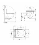 Qtap Crow Унитаз подвесной Ultra Quiet 485×340×290 мм, White, с сиденьем Slim Duroplast / Soft-close / Quick Release — фото 2