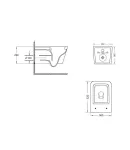 Унітаз підвісний Crow Ultra Quiet 520х360х290 мм, White, з сидінням Slim Duroplast/ Soft-close/ Quick Release — фото 2