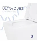 Унітаз підвісний Crow Ultra Quiet 520х360х290 мм, White, з сидінням Slim Duroplast/ Soft-close/ Quick Release — фото 5