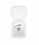 Унітаз підвісний Crow Ultra Quiet 520х360х290 мм, White, з сидінням Slim Duroplast/ Soft-close/ Quick Release — фото 6