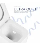 Унітаз підвісний Gemini Ultra Quiet 485×340×350 мм, White, з сидінням Slim Duroplast / Soft-close / Quick Release — фото 5