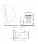 Унітаз підвісний Gemini Ultra Quiet 520×360×350 мм, Matt Black, з сидінням Slim Duroplast/ Soft-close/ Quick Release — фото 2