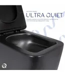 Унітаз підвісний Gemini Ultra Quiet 520×360×350 мм, Matt Black, з сидінням Slim Duroplast/ Soft-close/ Quick Release — фото 5