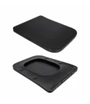 Унітаз підвісний Gemini Ultra Quiet 520×360×350 мм, Matt Black, з сидінням Slim Duroplast/ Soft-close/ Quick Release — фото 8
