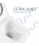 Унітаз підвісний Gemini Ultra Quiet 520×360×350 мм, White, з сидінням Slim Duroplast/ Soft-close/ Quick Release — фото 5