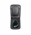 Унітаз підвісний Gemini Ultra Quiet 530х365х373 мм, Matt Black, з сидінням Slim Duroplast/ Soft-close/ Quick Release — фото 6