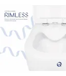 Унітаз підвісний Jay Rimless 520х360х320 мм, White, з сидінням Slim Duroplast/ Soft-close/ Quick Release QT07335176W — фото 5