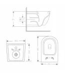 Унітаз підвісний Jay Ultra Quiet 485х360х320 мм, Matt Black, сидінням Slim Duroplast/ Soft-close/ Quick Release — фото 2