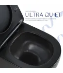 Унітаз підвісний Jay Ultra Quiet 485х360х320 мм, Matt Black, сидінням Slim Duroplast/ Soft-close/ Quick Release — фото 5