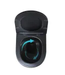 Унітаз підвісний Jay Ultra Quiet 485х360х320 мм, Matt Black, сидінням Slim Duroplast/ Soft-close/ Quick Release — фото 6