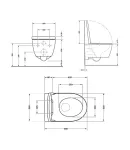 Унітаз підвісний Jay Ultra Quiet 485х360х320 мм, White, з сидінням Slim Duroplast/ Soft-close/ Quick Release — фото 2