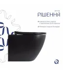 Унітаз підвісний Robin New Ultra Quiet 490x365x325 мм, Matt Black, з сидінням Slim Duroplast/ Soft-close/ Quick — фото 4