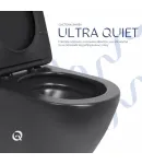 Унітаз підвісний Robin New Ultra Quiet 490x365x325 мм, Matt Black, з сидінням Slim Duroplast/ Soft-close/ Quick — фото 5
