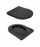 Унітаз підвісний Robin New Ultra Quiet 490x365x325 мм, Matt Black, з сидінням Slim Duroplast/ Soft-close/ Quick — фото 8