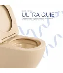 Унітаз підвісний Robin Ultra Quiet 490×365×325 мм, Beige, з сидінням Slim Duroplast / Soft-close / Quick Release — фото 5