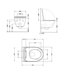 Qtap Robin Унитаз подвесной Ultra Quiet 490×365×325 мм, Marble, с сиденьем Slim Duroplast / Soft-close / Quick — фото 2