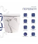 Qtap Robin Унитаз подвесной Ultra Quiet 490×365×325 мм, Marble, с сиденьем Slim Duroplast / Soft-close / Quick — фото 3