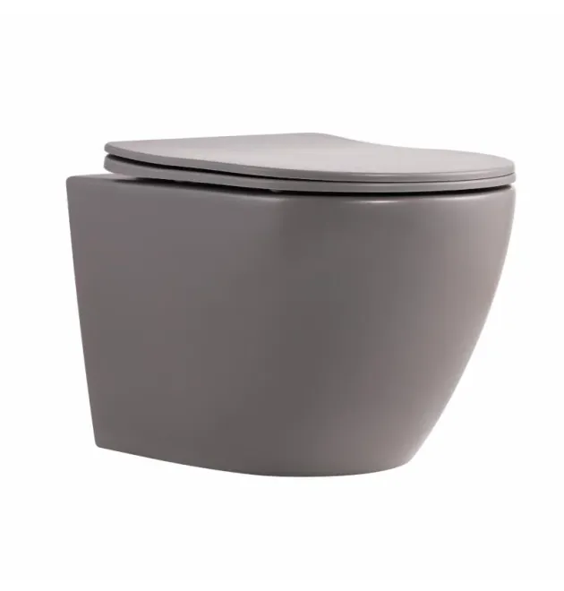 Унітаз підвісний Robin Ultra Quiet 490×365×325 мм, Stone Grey, з сидінням Slim Duroplast / Soft-close / Quick Release