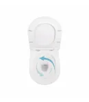 Унітаз підвісний Robin Ultra Quiet 490x365x325 мм, White, з сидінням Slim Duroplast/ Soft-close/ Quick Release — фото 6