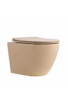 Унітаз підвісний Robin Ultra Quiet 520×365×340 мм, Beige, з сидінням Slim Duroplast / Soft-close / Quick Release QTROB26SB48997 Qtap