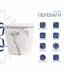 Унітаз підвісний Robin Ultra Quiet 520×365×340 мм, Marble, з сидінням Slim Duroplast / Soft-close / Quick Release — фото 3