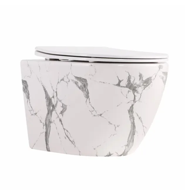 Унітаз підвісний Robin Ultra Quiet 520×365×340 мм, Marble, з сидінням Slim Duroplast / Soft-close / Quick Release