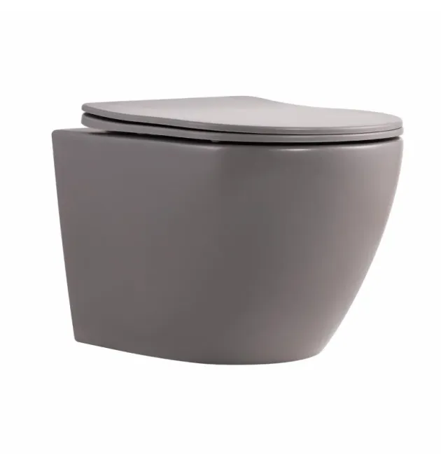 Унітаз підвісний Robin Ultra Quiet 520×365×340 мм, Stone grey, з сидінням Slim Duroplast / Soft-close / Quick Release