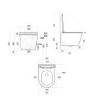 Унітаз підвісний Scorpio ML Ultra Quiet 490x365x325 мм, White, з сидінням Slim Duroplast/ Soft-close/ MagLock — фото 2
