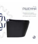 Унітаз підвісний Scorpio Ultra Quiet 520x365x365 мм, Matt Black, з сидінням Slim Duroplast/ Soft-close/ Quick — фото 4