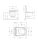 Унітаз підвісний Scorpio Ultra Quiet 520x365x365 мм, White, з сидінням Slim Duroplast/ Soft-close/ Quick Release — фото 2
