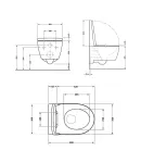 Унітаз підвісний Swan Ultra Quiet 485х360х320 мм, White, з сидінням Slim Duroplast/ Soft-close/ Quick Release — фото 2