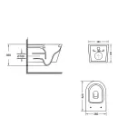 Унітаз підвісний Swan Ultra Quiet 520х360х320 мм, White, з сидінням Slim Duroplast/ Soft-close/ Quick Release — фото 2