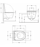 Унітаз підвісний Taurus Ultra Quiet 485×360×350 мм, White, з сидінням Slim Duroplast/ Soft-close/ Quick Release — фото 2