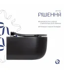 Унітаз підвісний Taurus Ultra Quiet 490х360х380 мм, Matt Black, з сидінням Slim Duroplast/ Soft-close/ Quick Release — фото 4