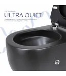 Унітаз підвісний Taurus Ultra Quiet 490х360х380 мм, Matt Black, з сидінням Slim Duroplast/ Soft-close/ Quick Release — фото 5