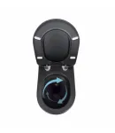 Унітаз підвісний Taurus Ultra Quiet 490х360х380 мм, Matt Black, з сидінням Slim Duroplast/ Soft-close/ Quick Release — фото 6