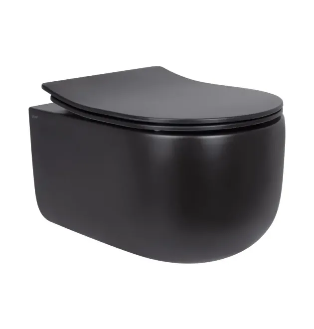 Унітаз підвісний Taurus Ultra Quiet 490х360х380 мм, Matt Black, з сидінням Slim Duroplast/ Soft-close/ Quick Release