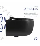 Унітаз підвісний Taurus Ultra Quiet 515×360×350 мм, Matt Black, з сидінням Slim Duroplast / Soft-close / Quick — фото 4