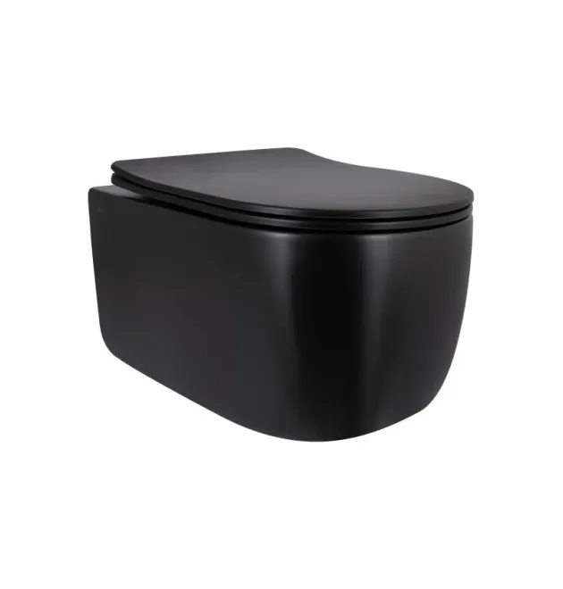 Унітаз підвісний Taurus Ultra Quiet 515×360×350 мм, Matt Black, з сидінням Slim Duroplast / Soft-close / Quick Release